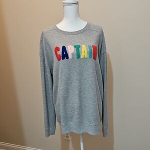 crown & ivy Gray Captain Sweatshirt